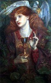 Le Graal peint par Dante Gabriel Rossetti en 1860.