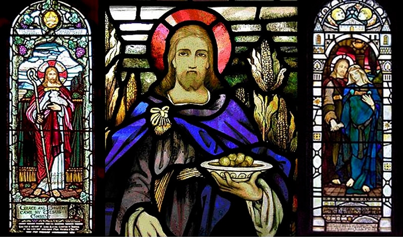 Jésus et Marie Magdeleine, église de Kilmore, Île de Mull, Écosse.