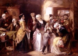 L’arrestation du roi et de sa famille à Varennes. Toile de Thomas Falcon Marshall (1854).