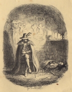 Guy Fawkes selon l'artiste britannique George Cruikshank. Illustration du roman Guy Fawkes (1840) de William Harrison Ainsworth.