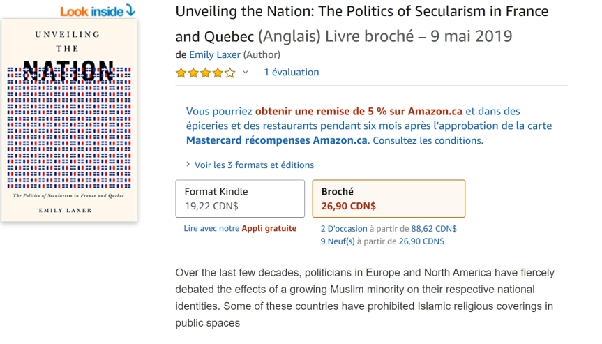 Livre - Unveiling the Nation. The Politics of Secularism in France and Quebec