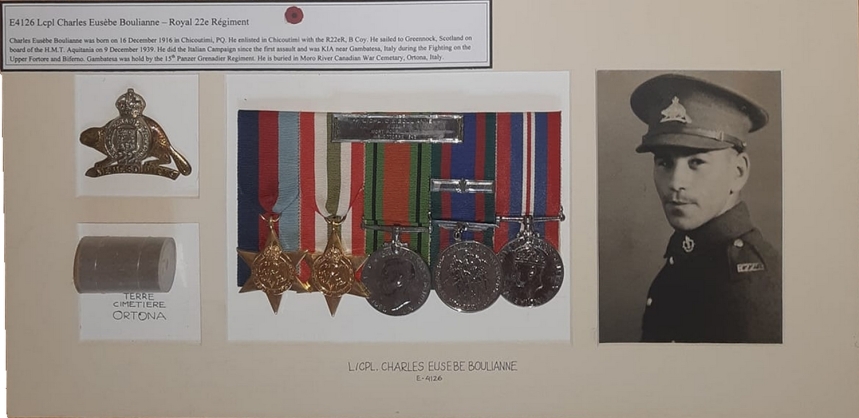 Les médailles du Lcpl Charles Eusèbe Boulianne - Collection privée de Sébastien Patry.