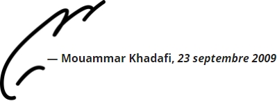 Muammar Gaddafi (signature)